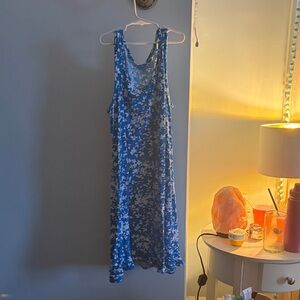 Draper James Blue and White Floral Dress